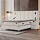 Upholstered bedroom with mattress IBIZA 160 x 200 - cream AN