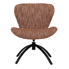 Armchair with stool HAMS - brown