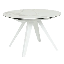 Extendable dining table BOLKOW - white 02