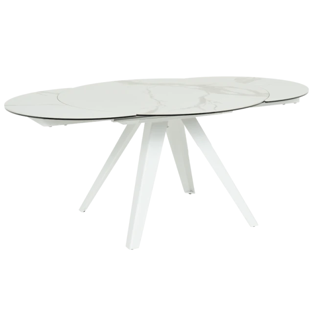 Extendable dining table BOLKOW - white 02