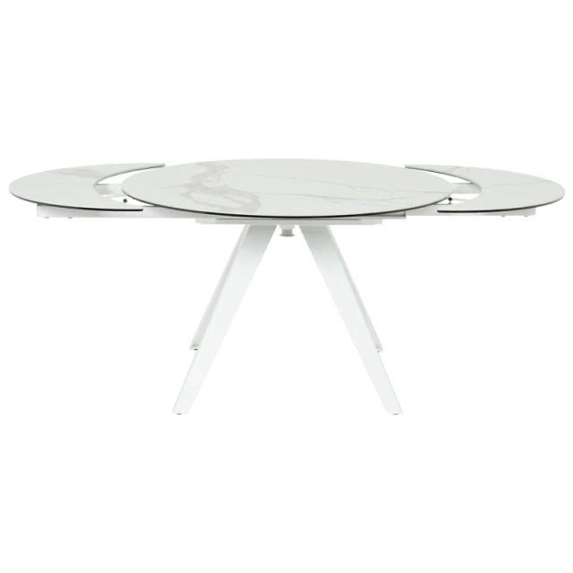 Extendable dining table BOLKOW - white 02