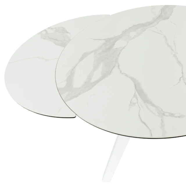 Extendable dining table BOLKOW - white 02