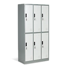 Метален шкаф Carmen CR-1243 J LUX - сив / тъмносив