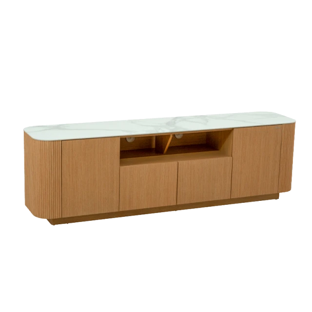 KOLNO TV cabinet - white / oak