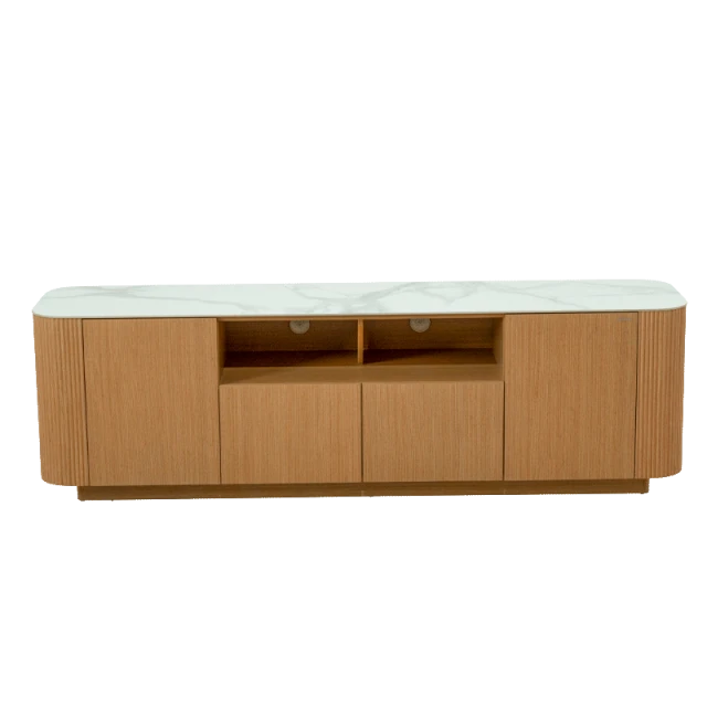 KOLNO TV cabinet - white / oak