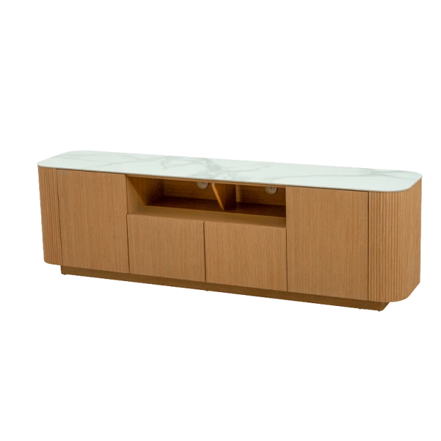 KOLNO TV cabinet - white / oak