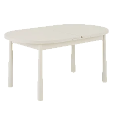 Extendable dining table ZORITA - cream matte SCM