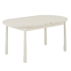 Extendable dining table ZORITA - cream matte SCM