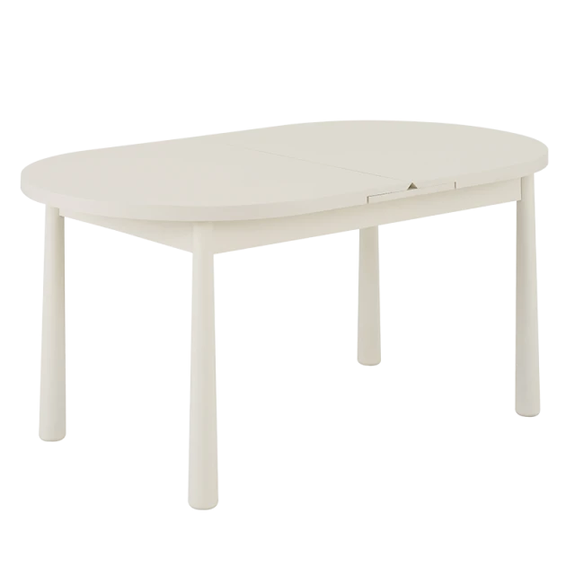 Extendable dining table ZORITA - cream matte SCM