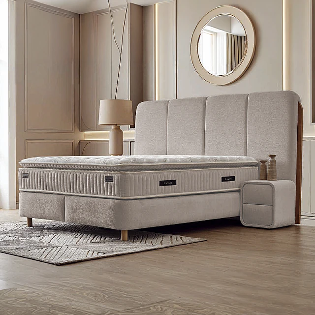 Υπνοδωμάτιο με ταπετσαρία και στρώμα MONACO 160 x 200 - μπεζ AN