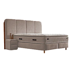 Υπνοδωμάτιο με ταπετσαρία και στρώμα MONACO 180 x 200 - μπεζ AN