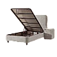 Ταπετσαρισμένο κρεβάτι με στρώμα COMO PRO 90 x 200 - pearl SY