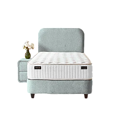 Upholstered bed with mattress COMO PRO 90 x 200 - gray P