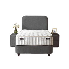 Upholstered bed with mattress COMO PRO 90 x 200 - anthracite SY