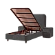 Upholstered bed with mattress COMO PRO 90 x 200 - anthracite SY