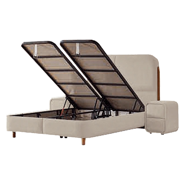 Upholstered bedroom with mattress PORTO 160 x 200 - beige 04