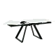 Extendable dining table BIALA - white