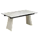 Extendable dining table BIERUN - glossy gray 04