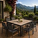 Extendable garden table PYRGOS - graphite / sonoma