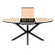 Extendable garden table DAFNI - graphite / sonoma