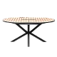 Extendable garden table DAFNI - graphite / sonoma