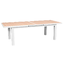 Extendable garden table KOS - white / oak