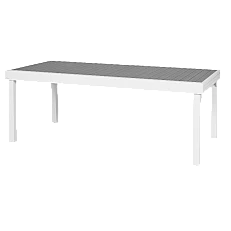 Extendable garden table MAKRI - white / gray