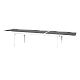 Extendable garden table MAKRI - white / gray