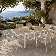 Extendable garden table EDESSA - maple
