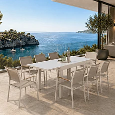 Extendable garden table AIGIO - cappuccino