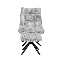 Armchair with stool BELPER - cream