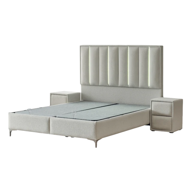 Upholstered bedroom with mattress MINI MOONLIGHT 180 x 200 - cream 01