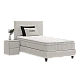 Upholstered bed with mattress COMO 90 x 200 - cream 01