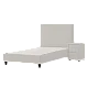 Upholstered bed with mattress COMO 90 x 200 - cream 01