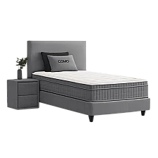 Upholstered bed with mattress COMO 90 x 200 - anthracite 13