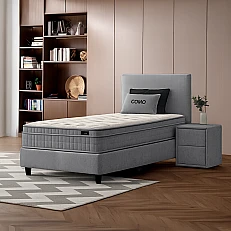 Upholstered bed with mattress COMO 90 x 200 - anthracite 13
