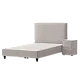 Upholstered bed with mattress COMO 90 x 200 - beige 020