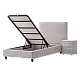 Upholstered bed with mattress COMO 90 x 200 - beige 020