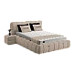 Upholstered bedroom with mattress RODOS 180 x 200 - beige 04