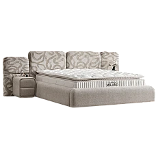 Υπνοδωμάτιο με ταπετσαρία και στρώμα MILANO 160 x 200 - γκρι A