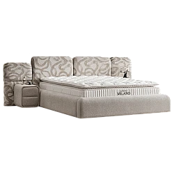 Υπνοδωμάτιο με ταπετσαρία και στρώμα MILANO 160 x 200 - γκρι A