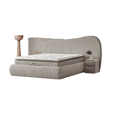 Тапицирана спалня с матрак SALVADOR 160 х 200 - перла SY