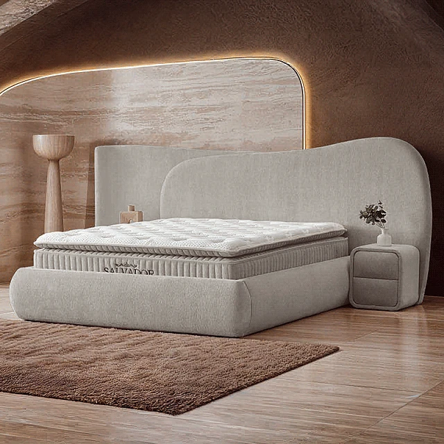 Υπνοδωμάτιο με ταπετσαρία και στρώμα SALVADOR 160 x 200 - pearl SY
