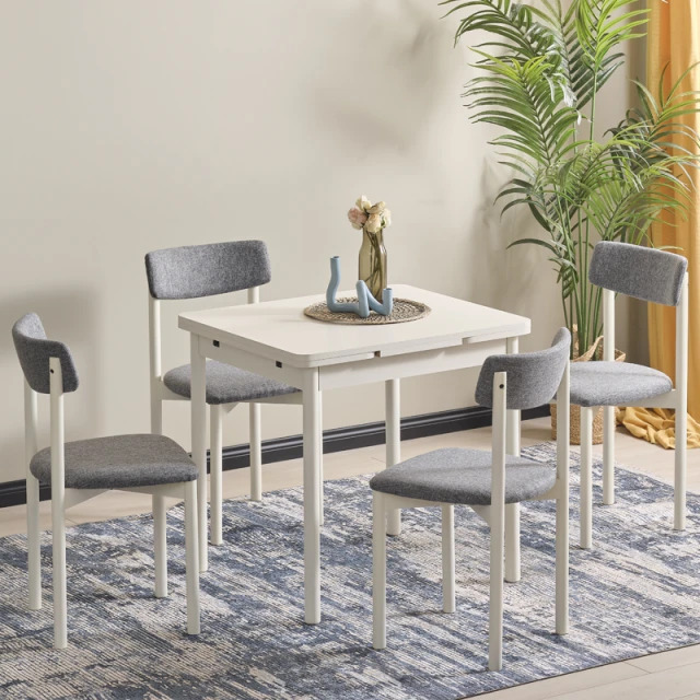 Extendable dining table SORPE - cream matt SCM