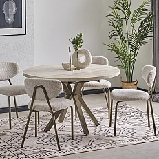 Extendable dining table ELGETA - Oak Trevi OG