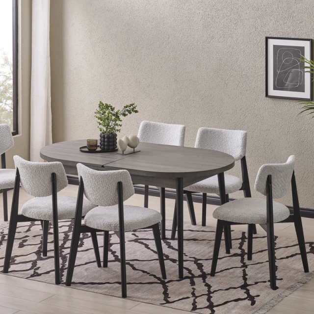 Extendable dining table IGEA - anthracite BL