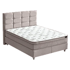 Upholstered bedroom with mattress BEST 160 x 200 - beige 020