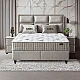 Тапицирана спалня с матрак CARIA 160 x 200 - перла SY
