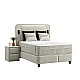 Upholstered bedroom with mattress CANCUN 140 X 200 - latte 06