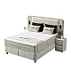 Upholstered bedroom with mattress CANCUN 140 X 200 - latte 06